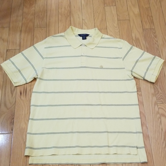 Brook Brothers Yellow Striped Polo XL - Picture 4 of 7